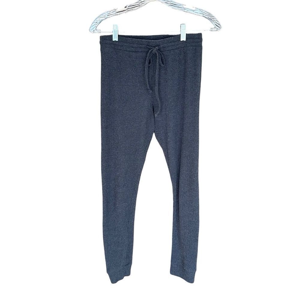 Ultra Flirt Ribbed Drawstring Sweat - Lounge - Pajama Pants Gray Size Large